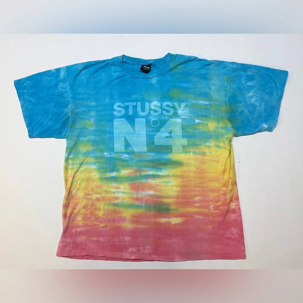 Stussy N4 Men’s XXL Rainbow Gradient Tie Dye T-Shirt
